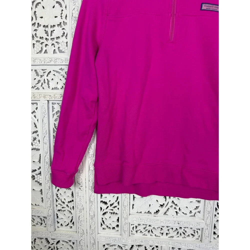 Vineyard Vines Hot Pink Quarter Zip Pullover Sweatshirt Sz Girls‎ XL 14/16